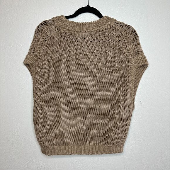 Apiece Apart Olivia Linen Vest In Khaki Size XS/S Sweater $365 Linen Luxury - Picture 5 of 8